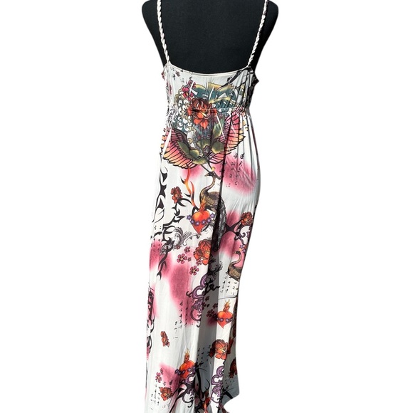 Sundress Large by Spy Zone Exchang3 with large red glitter roses Rayon - Picture 3 of 4